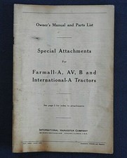 1941 International Farmall A Av B Tracteur " Spéciale Pièce Détachée "