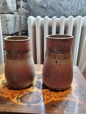 Paire De Vases En Gres Signes
