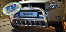 Pare Buffle Pour Toyota Rav-4 2006-2010 Homologue Inox Ø 70mm Avec Grill