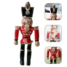 Créative Nutcracker Soldier Pull Brooch Christmas Cartoon Nutcracker Brooch