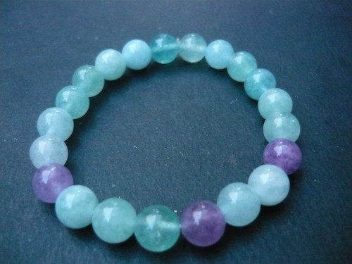 Bracelet perles fluorite - de, en