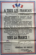 AFFICHE APPEL 18 JUIN 1940