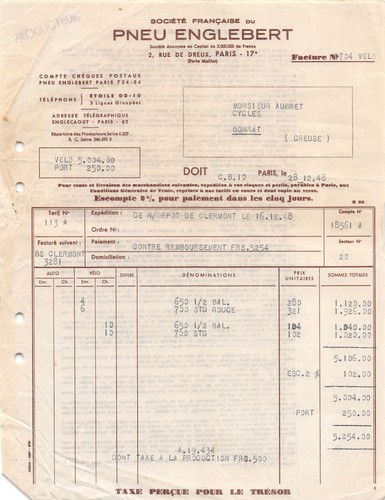 1948 societe francaise pneu - francaise,