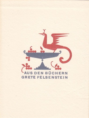 Exlibris pochoir hellmuth - exlibris,