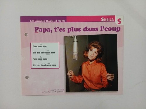Carte fiche sheila papa - sheila,