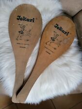 PAIRE DE RAQUETTES EN BOIS JOKARI MODÈLE JUNIOR ENFANT Made in France