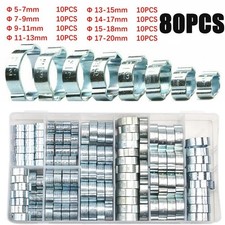 80pcs Colliers de Serrage Inox