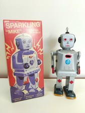 Schylling - Sparkling Mike - Robot mécanique en tôle (marcheur)