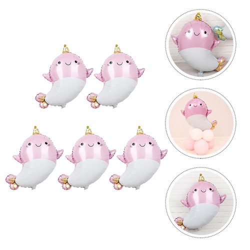 5pcs scène ballon narwhal - scène,