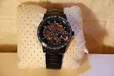 Montre Ik Colouring Automatique Bracelet Acier Noir Or Homme Neuf Luxe Automatic