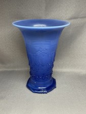 VASE VERRE BLEU SOUFFLÉ MOULÉ DÉPOLI. NAPOLÉON III . CALICE