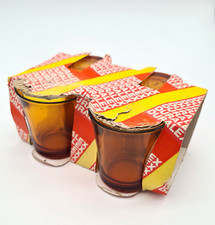 4 verres Duralex France dans emballage d'origine – Verre ambré vintage - A59
