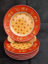 6 ASSIETTES A DESSERT GENEVIEVE LETHU/SUR LA ROUTE DE CHANDERNAGOR/1992/L.D