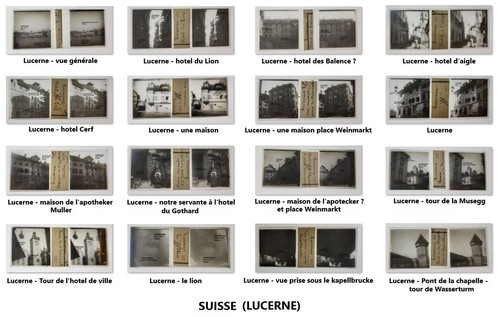 Suisse plaques verre c1910 - suisse,