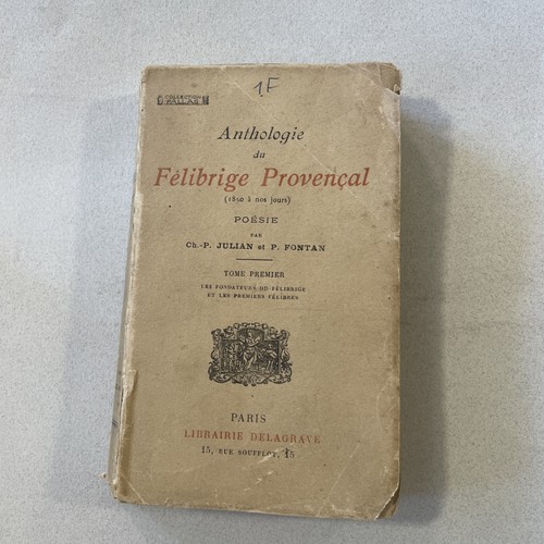 Anthologie felibrige - anthologie, du