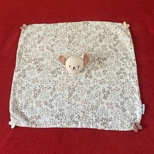 VERBAUDET  SOURIS LANGE ROSE CREME FEUILLES FLEURS  COEUR 40/40CM TTBE