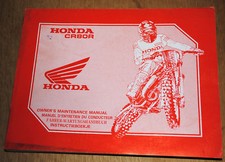 manuel d'entretien /d'atelier revue technique Honda CR 80 R 1992