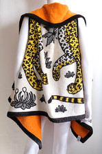 HERMES Drap de plage Poncho tigres Rare TBE / Introuvable