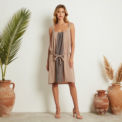Boho romantique robe longue - romantique, mi-longue