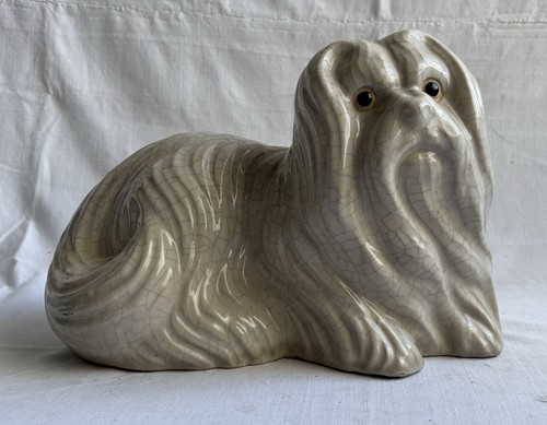Ancien chien céramique - en,