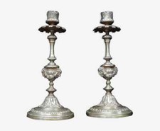 Superbe paire bougeoirs