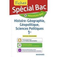 Livre Spécial Bac Fiches Histoire - Géo, Géopolitique, Sciences Po 1re