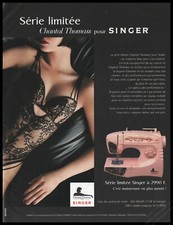 Lingerie Hosiery Singer Sewing Machine Magazine Print Ad Women Fashion 2000-1pg