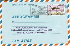 AÉROGRAMME-CONCORDE-SUPERSONIQUE-CARAVELLE-AVION À RÉACTION-NADOT-MOYNET-1980