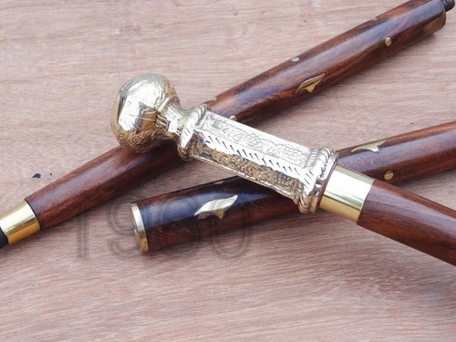 Canne bâton marche bois - de, en
