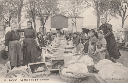Cpa langon le lavoir - 33,