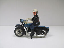 MOTARD Gendarmerie + MOTO Bleu Blue Blau plastique 8 cm MINIALUXE France