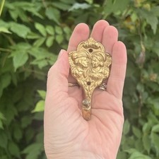 French Hook Coat Wall French Couple Curtain holders backs Brass Gold Brittany