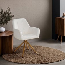 Chaise Salle Manger Bistrot Salon Cuisine Pivotante Fauteuil Bouclé Homestyle4u