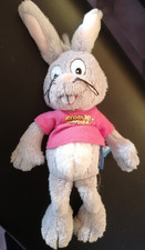 Doudou peluche lapin gris