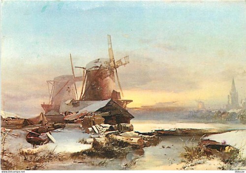 Carte postale moulin - postale,