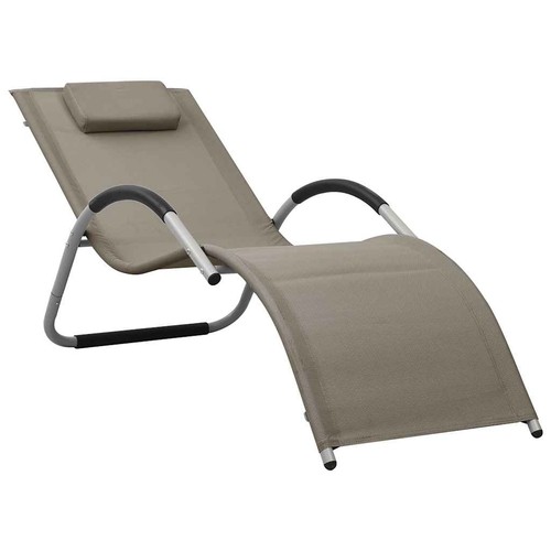 Chaise longue textilène noir - textilène,