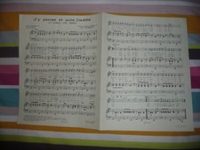 CLAUDE FRANCOIS partition J'Y PENSE ET PUIS J'OUBLIE MINT, PAS DE PHOTO