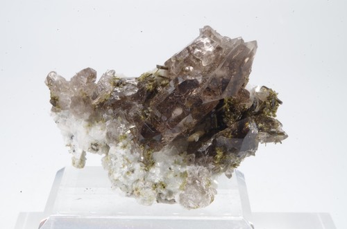 Quartz fumé epidote - quartz,