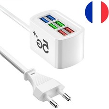 Chargeur USB 6 Ports 10A 220V Station de Charge Rapide Bureau Multi-Ports Prise
