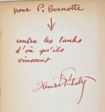 Henri Pichette : APOÈMES. 1947-Frontispice par Antonin Arthaud, Envoi autographe