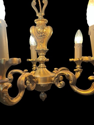 Lustre bronze massif doré - massif,