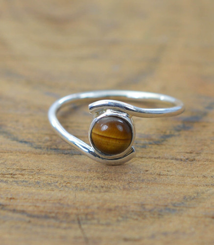 Bague vintage oeil tigre - vintage, de