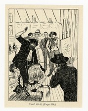 1909 GRAVURE fouet spanking