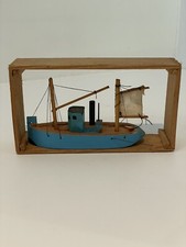 Maquette Bateau A Voile Bois Ancienne