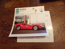 FICHE carte CARD voiture car