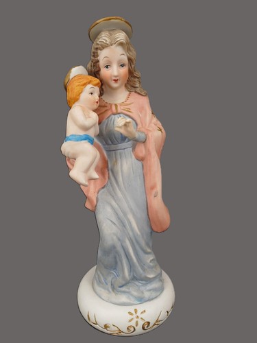 Statue vierge enfant - statue, à