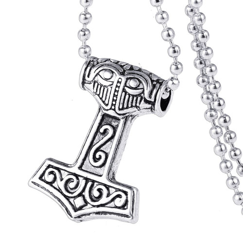 Collier thor marteau chaîne - collier,