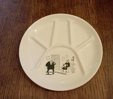 Assiette à compartiments Parlante Jacques Faizant Saint Amand les eaux DN3313/4