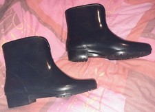 Bottines noires caoutchouc femme de pluie pointure 39 gemo quasi neuve