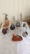 Lot   12 ANCIENS VAPORISATEURS SANS POIRE Verre Et Cristal